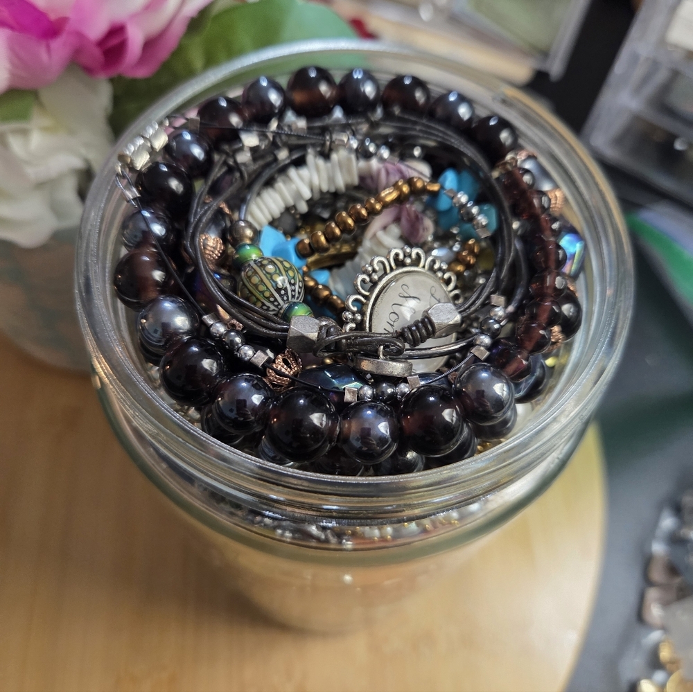 Mystery (Bracelets Only) Large Jewelry Glass Jar #25 - Picture 2 of 6